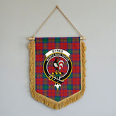 Byres Tartan Crest Wall Hanging Banner - Wood Pole