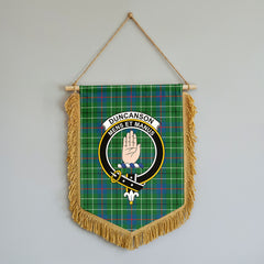 Duncanson Tartan Crest Wall Hanging Banner - Wood Pole