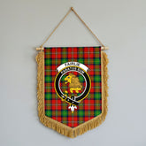 Fairlie Tartan Crest Wall Hanging Banner - Wood Pole
