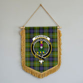 Ferguson Tartan Crest Wall Hanging Banner - Wood Pole