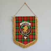 Fullarton Tartan Crest Wall Hanging Banner - Wood Pole