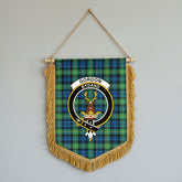 Gordon Ancient Tartan Crest Wall Hanging Banner - Wood Pole