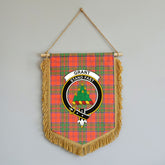 Grant Ancient Tartan Crest Wall Hanging Banner - Wood Pole