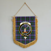 Guthrie Modern Tartan Crest Wall Hanging Banner - Wood Pole