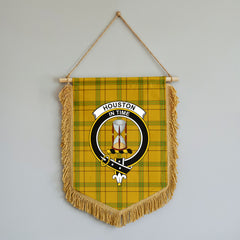 Houston Tartan Crest Wall Hanging Banner - Wood Pole