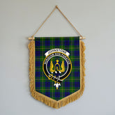 Johnstone Modern Tartan Crest Wall Hanging Banner - Wood Pole