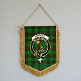 Kinloch Tartan Crest Wall Hanging Banner - Wood Pole