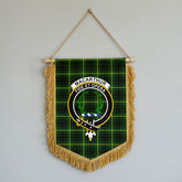 MacArthur Modern Tartan Crest Wall Hanging Banner - Wood Pole