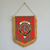 MacBean Tartan Crest Wall Hanging Banner - Wood Pole