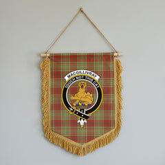 MacGillivray Hunting Ancient Tartan Crest Wall Hanging Banner - Wood Pole
