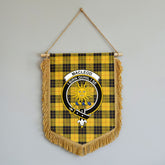MacLeod of Lewis Ancient Tartan Crest Wall Hanging Banner - Wood Pole