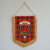 MacNicol (of Scorrybreac) Tartan Crest Wall Hanging Banner - Wood Pole
