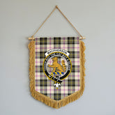 MacPherson Dress Ancient Tartan Crest Wall Hanging Banner - Wood Pole