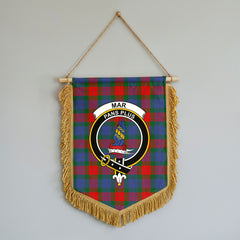 Mar Tartan Crest Wall Hanging Banner - Wood Pole