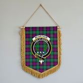 McArthur - Milton Tartan Crest Wall Hanging Banner - Wood Pole