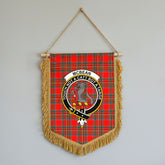 McBean Tartan Crest Wall Hanging Banner - Wood Pole