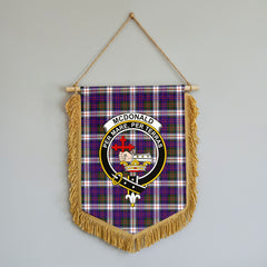 McDonald Dress Modern Tartan Crest Wall Hanging Banner - Wood Pole