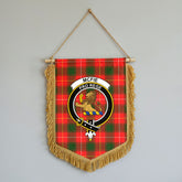 McFie Tartan Crest Wall Hanging Banner - Wood Pole
