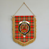 McGill Modern Tartan Crest Wall Hanging Banner - Wood Pole