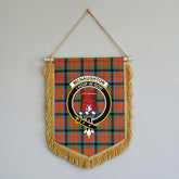 McNaughton Ancient Tartan Crest Wall Hanging Banner - Wood Pole
