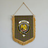 McVicker Tartan Crest Wall Hanging Banner - Wood Pole