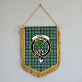 Mowat Ancient Tartan Crest Wall Hanging Banner - Wood Pole