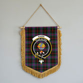Nairn Tartan Crest Wall Hanging Banner - Wood Pole