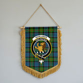 Newlands Tartan Crest Wall Hanging Banner - Wood Pole