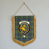 Nicolson Hunting Ancient Tartan Crest Wall Hanging Banner - Wood Pole