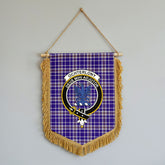 Ochterlony Tartan Crest Wall Hanging Banner - Wood Pole