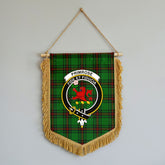 Primrose Tartan Crest Wall Hanging Banner - Wood Pole