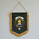 Purves Tartan Crest Wall Hanging Banner - Wood Pole