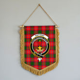 Rattray Modern Tartan Crest Wall Hanging Banner - Wood Pole