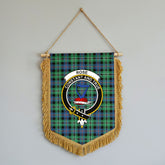 Rose Hunting Ancient Tartan Crest Wall Hanging Banner - Wood Pole