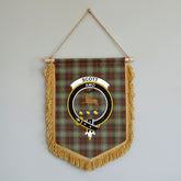 Scott Brown Ancient Tartan Crest Wall Hanging Banner - Wood Pole