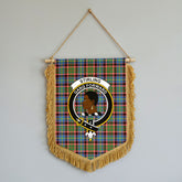 Stirling (of Keir) Tartan Crest Wall Hanging Banner - Wood Pole