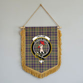 Taylor Weathered Tartan Crest Wall Hanging Banner - Wood Pole