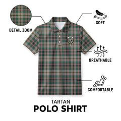 Craig Ancient Tartan Crest Birdseye Mesh Polo Shirt