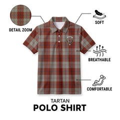 Davidson Dress Dancers Tartan Crest Birdseye Mesh Polo Shirt