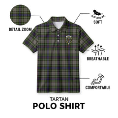 Davidson Tulloch Dress Tartan Crest Birdseye Mesh Polo Shirt