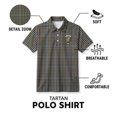 Haig Check Tartan Crest Birdseye Mesh Polo Shirt