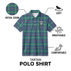 Inglis Ancient Tartan Crest Birdseye Mesh Polo Shirt