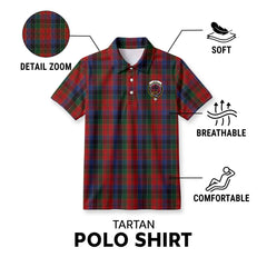 Leith Tartan Crest Birdseye Mesh Polo Shirt