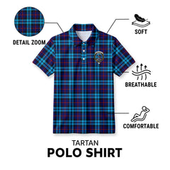 MacCorquodale Tartan Crest Birdseye Mesh Polo Shirt