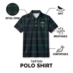 MacKinlay Modern Tartan Crest Birdseye Mesh Polo Shirt