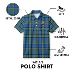 MacLeod of Harris Ancient Tartan Crest Birdseye Mesh Polo Shirt