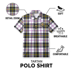 MacPherson Dress Modern Tartan Crest Birdseye Mesh Polo Shirt