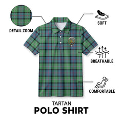 MacThomas Ancient Tartan Crest Birdseye Mesh Polo Shirt