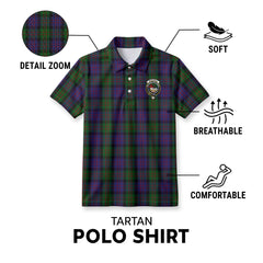McDonald Tartan Crest Birdseye Mesh Polo Shirt