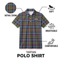Stirling (of Cadder-Present Chief) Tartan Crest Birdseye Mesh Polo Shirt